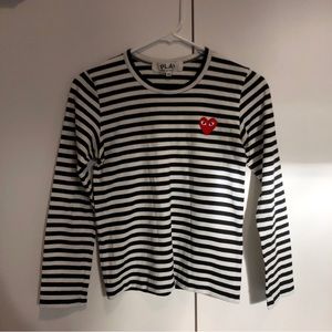 Comme Des Garçons PLAY Striped T-shirt ❤️